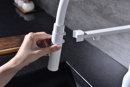 Смеситель для кухни MAGNETO ONE, белый матовый, Ma213188-WH, Paulmark