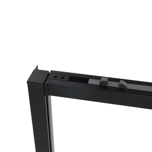 Душевая дверь Vincea Slim Soft VDS-1SS140CLB, 1400, черный, стекло прозрачное