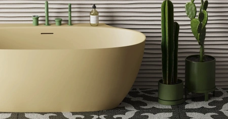 Ванна пристенная Salini ALDA WALL 170 покраска по RAL полностью, S-Stone, матовый 101925MF