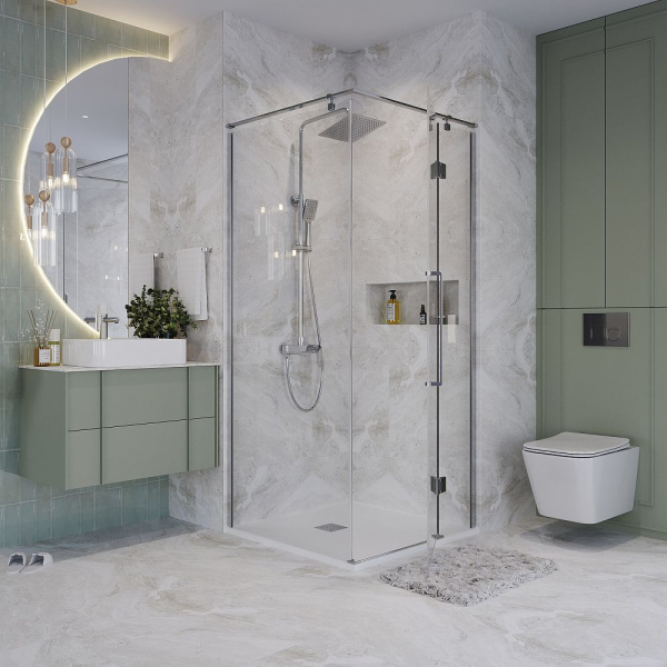 Душевое ограждение  Niagara Nova  NG-6632-34 (100*100*195) квадрат, двери распашные