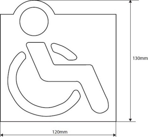 Табличка "Туалет для инвалидов" Bemeta Hotel 111022022