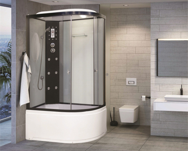 Душевая кабина Niagara Ultra NG-1910-01L 120х80х220, высокий поддон 48 см, стекло тонированное