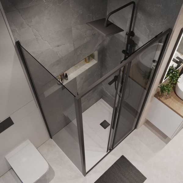 Душевое ограждение Niagara Nova NG-85-14TB-TB80-34 (140*80*195) прямоугольник, двери раздвижные