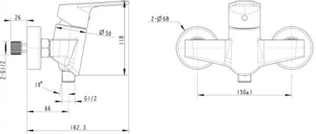 Смеситель для душа Bravat Line F95299C-1