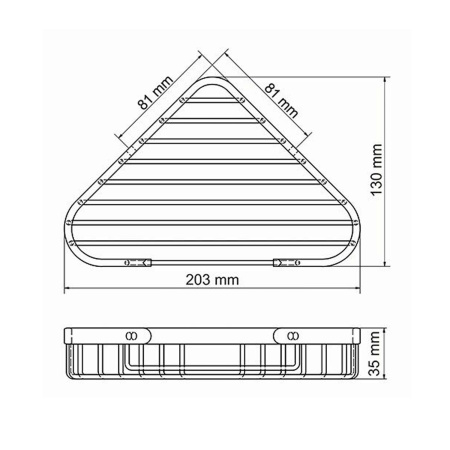 Полка металлическая WasserKRAFT  K-733BG