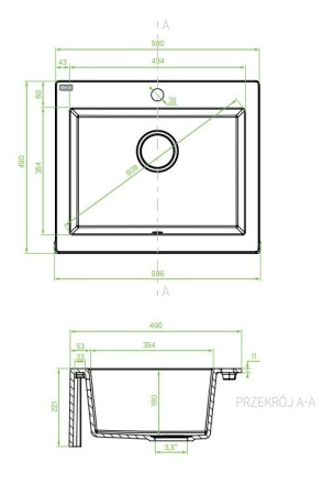 Мойка кухонная Laveo Komodo SBK_610A прямоугольная белый