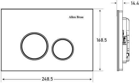 Клавиша смыва Allen Brau Priority 9.20005.20 белый глянец