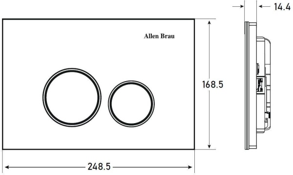 Клавиша смыва Allen Brau Priority 9.20005.31 черный матовый