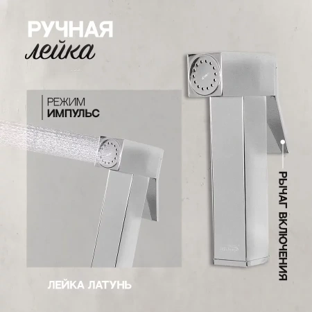 Смеситель с гигиеническим душем Hansberge H0077 Хром