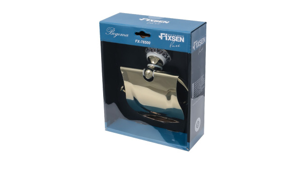 Бумагодержатель с крышкой Fixsen Bogema Gold FX-78510G