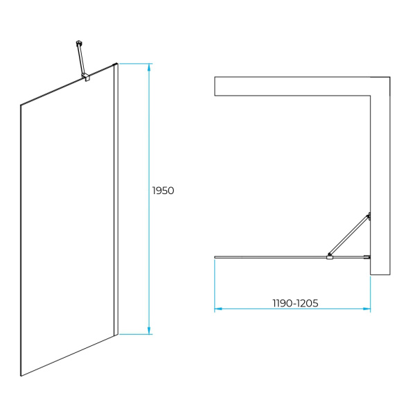 Душевая перегородка RGW WA-110B 1200