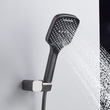 Душевая система встраиваемая Shevanik S4035T, оружейная сталь