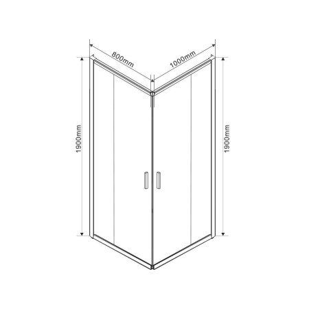 Душевой уголок Vincea Garda VSS-1G8010CL, 1000*800, хром, стекло прозрачное