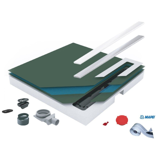 Душевой поддон под плитку Confluo Board UNI 1200 со встроенный лотком Frameless Line 550, Pestan 40007822SS