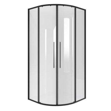 Душевое ограждение  Niagara Nova  NG-6826-34BLACK (90*90*195) полукруг, двери раздвижные