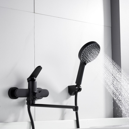 Смеситель для ванны Shevanik S4322H, черный