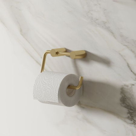 Держатель для туалетной бумаги без крышки IDDIS Petite, матовое золото PETG000i43