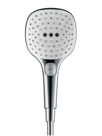 Hansgrohe Raindance Select E120 Air 3jet ручной душ хром-белый матовый 26520400