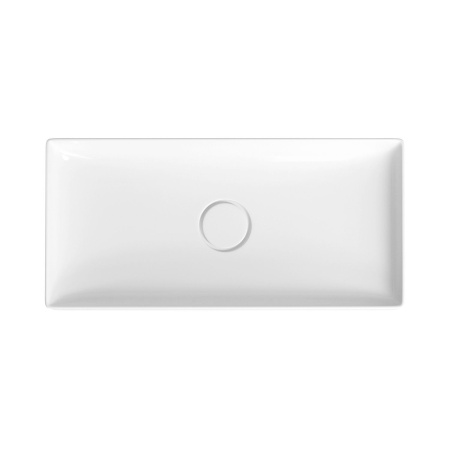 Раковина для ванной Wellsee Pure BY Wellsee 201001255 в наборе 3 в 1: прямоугольная раковина белого глянцевого цвета, сифон, выпуск в цвете матовый белый