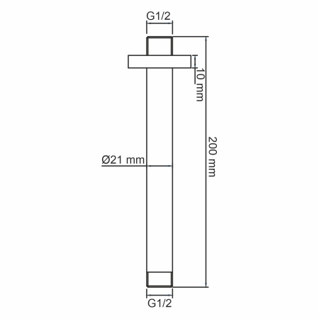 Потолочный излив для душа Wasserkraft A233