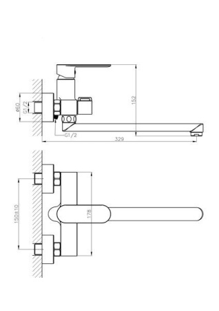 Смеситель для ванны Haiba HB22590-7