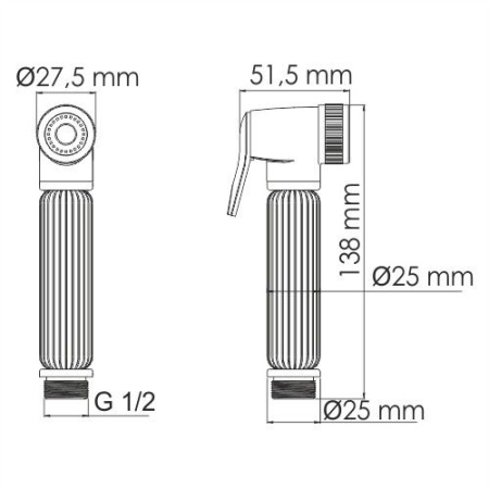 Гигиеническая лейка WasserKRAFT Isar A139
