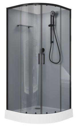 Душевая кабина Aquanet Passion EVO R black 90x90 набор 3