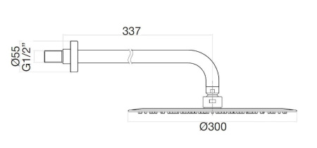 Верхний душ Webert AC0841010, золото