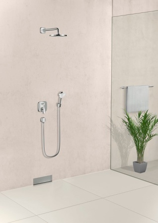 Hansgrohe Crometta Ручной душ 1jet EcoSmart 9 л/мин хром-белый матовый 26333400