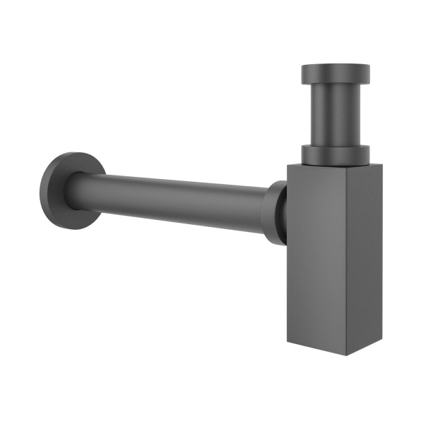 Раковина для ванной Wellsee Calin 201000982 в наборе 3 в 1: овальная раковина белого глянцевого цвета, сифон, донный клапан в цвете матовый черный