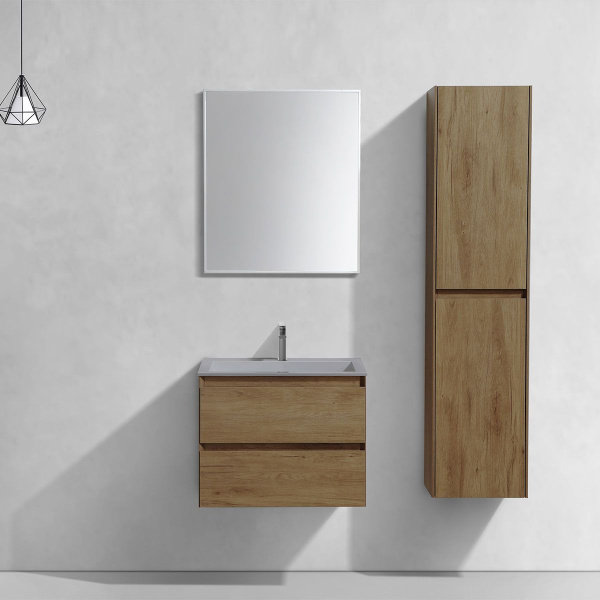 Тумба под раковину Vincea Luka 600 подвесная, 2 выкатных ящика soft-close, T.Oak