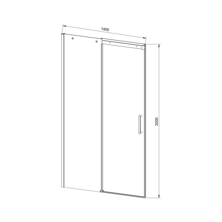 Душевая дверь Vincea Dice VDS-4D140CL, 1400, хром, стекло прозрачное