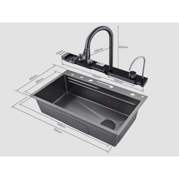 Многофункциональная кухонная мойка Savol S-SC001W, белый