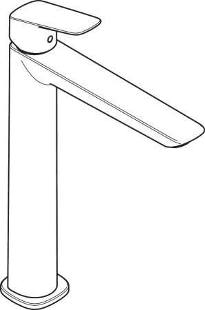 Hansgrohe Logis Смеситель для раковины. однорычажный. 240 Fine. без сливного гарнитура хром 71258000