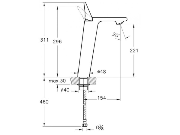 Смеситель для раковины Vitra Memoria A42331