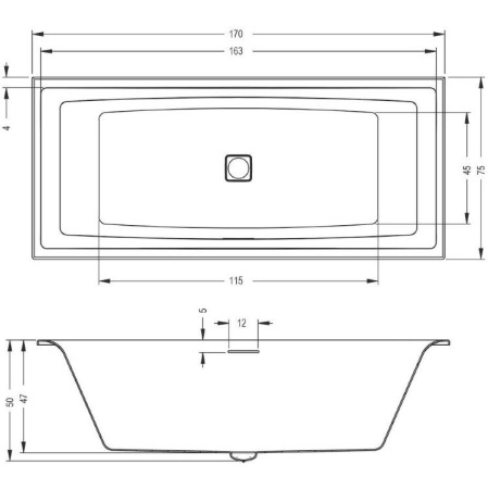 Акриловая ванна Riho Still Square R 170x75 BD13C0500000000