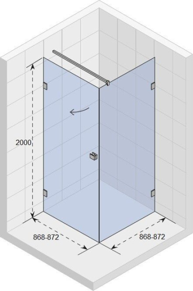Душевой уголок Riho SZ Scandic NXT X201 90х90 L GX02032C1