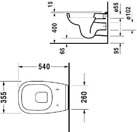 Унитаз подвесной Duravit D-Code 25350900002