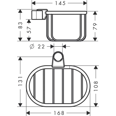 Угловая корзинка AXOR Montreux 160/83 хром 42066000