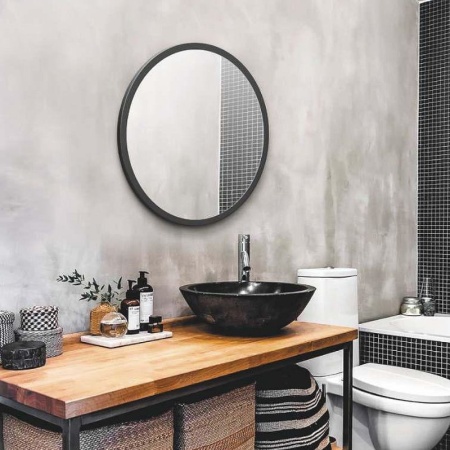 Зеркало Silver Mirrors Manhetten d770 ФР-00001425 круглое, металлическая рама