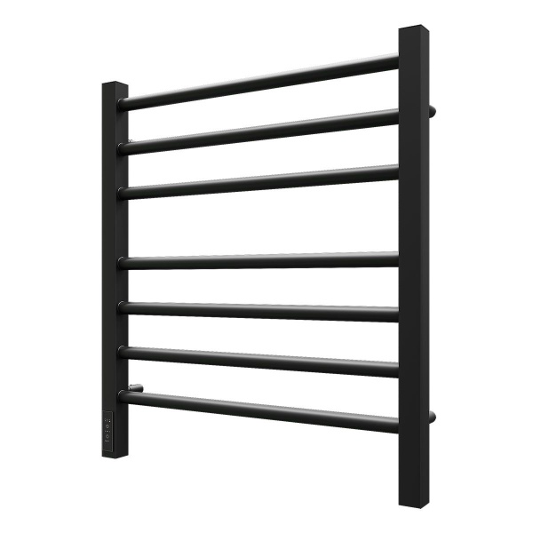 Полотенцесушитель электрический Point PN70756B П7 500x600, диммер слева, черный