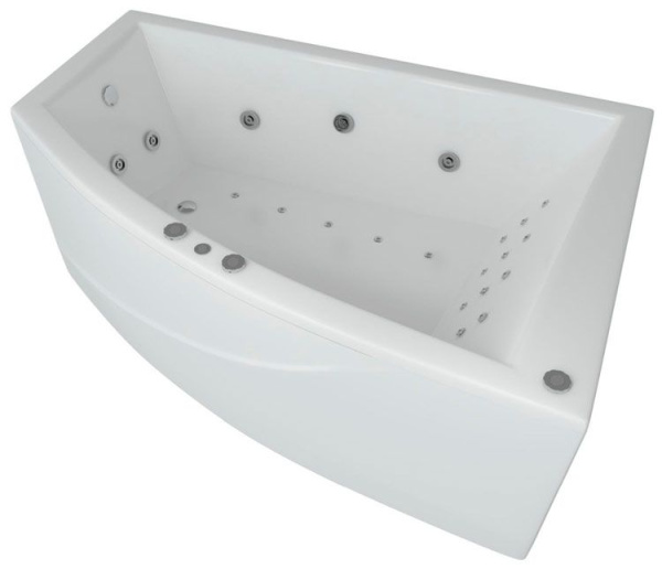 Акриловая ванна Aquatek Оракул 180x125 ORK180-0000014 правая, с гидромассажем,  фронтальный экран