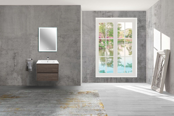 Тумба под раковину Vincea Gio 600 подвесная, 2 выкатных ящика soft-close, R.Oak