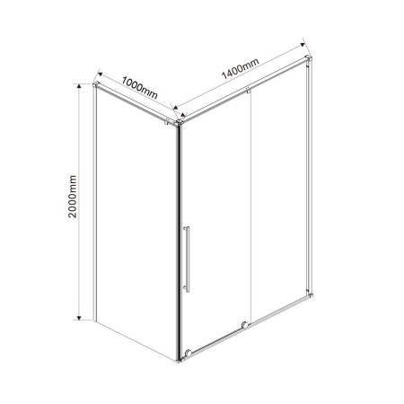 Душевой уголок Vincea Arno VSR-1A1014CL, 1400*1000, хром, стекло прозрачное