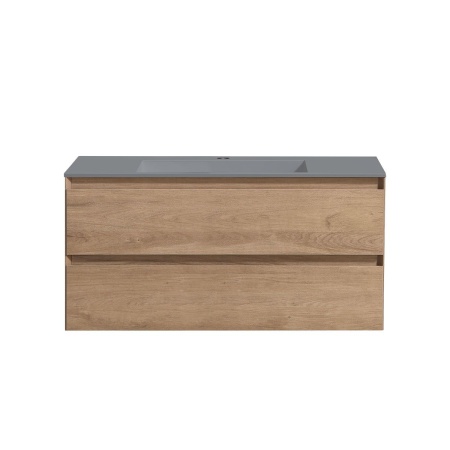 Тумба под раковину Vincea Luka 1000 подвесная, 2 выкатных ящика soft-close, N.Oak