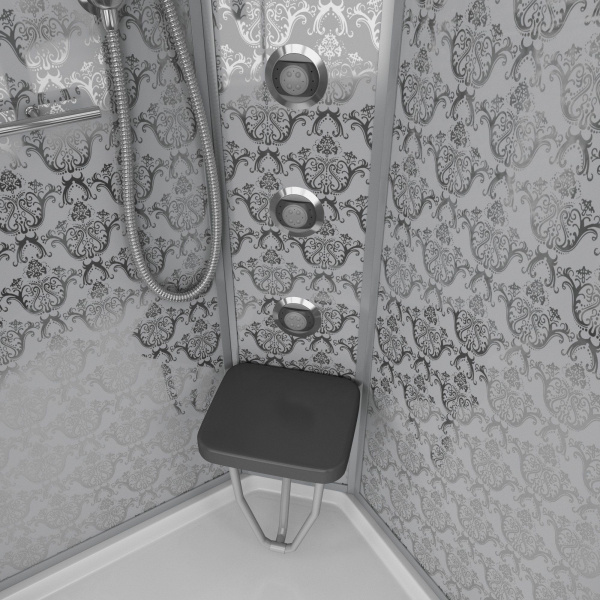 Душевая кабина Niagara Luxe NG-7715W 90x90x215, низкий поддон, стенки белые