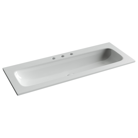 Раковина накладная мебельная Ceramicanova Грация (Grace) прямоугольная 1210x457x137 с тремя отверстиями под смеситель цвет белый CN7024