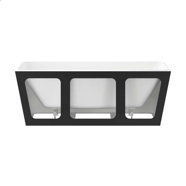 Акриловая ванна в наборе 3 в 1: пристенная ванна, ножки, экран Wellsee Bromance 231602000