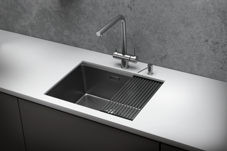 Мойка для кухни Granula Kitchen Space 6045U сталь сатин, 60х44,5 см, прямоугольная