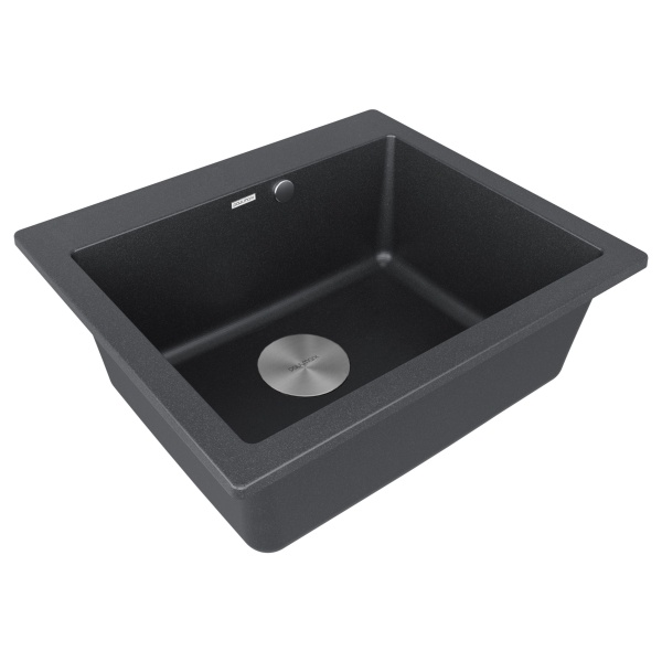 Мойка KANTE 60, IT-GRANIT, PM106052-BL, черный гранит, 600х520 мм, Paulmark